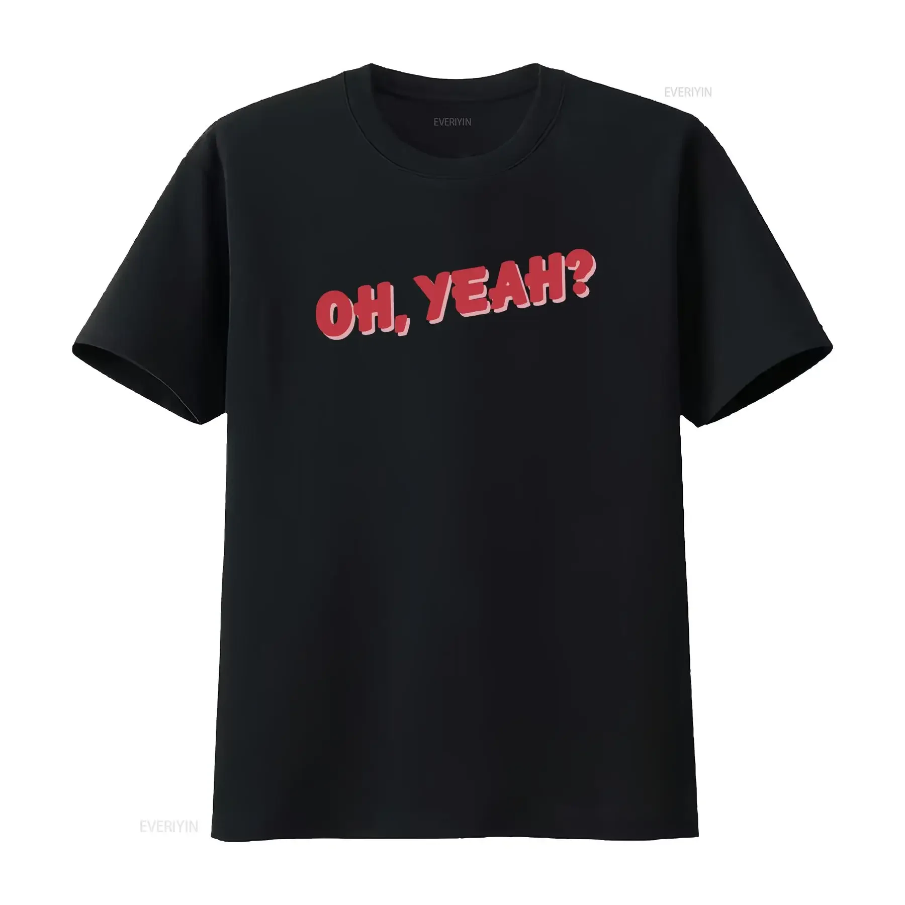 Retro Funny Oh Yeah Slogan Bubble Font Print Casual Streetwear T Shirt vintage Washed Comfortable graphic fashion Breathable