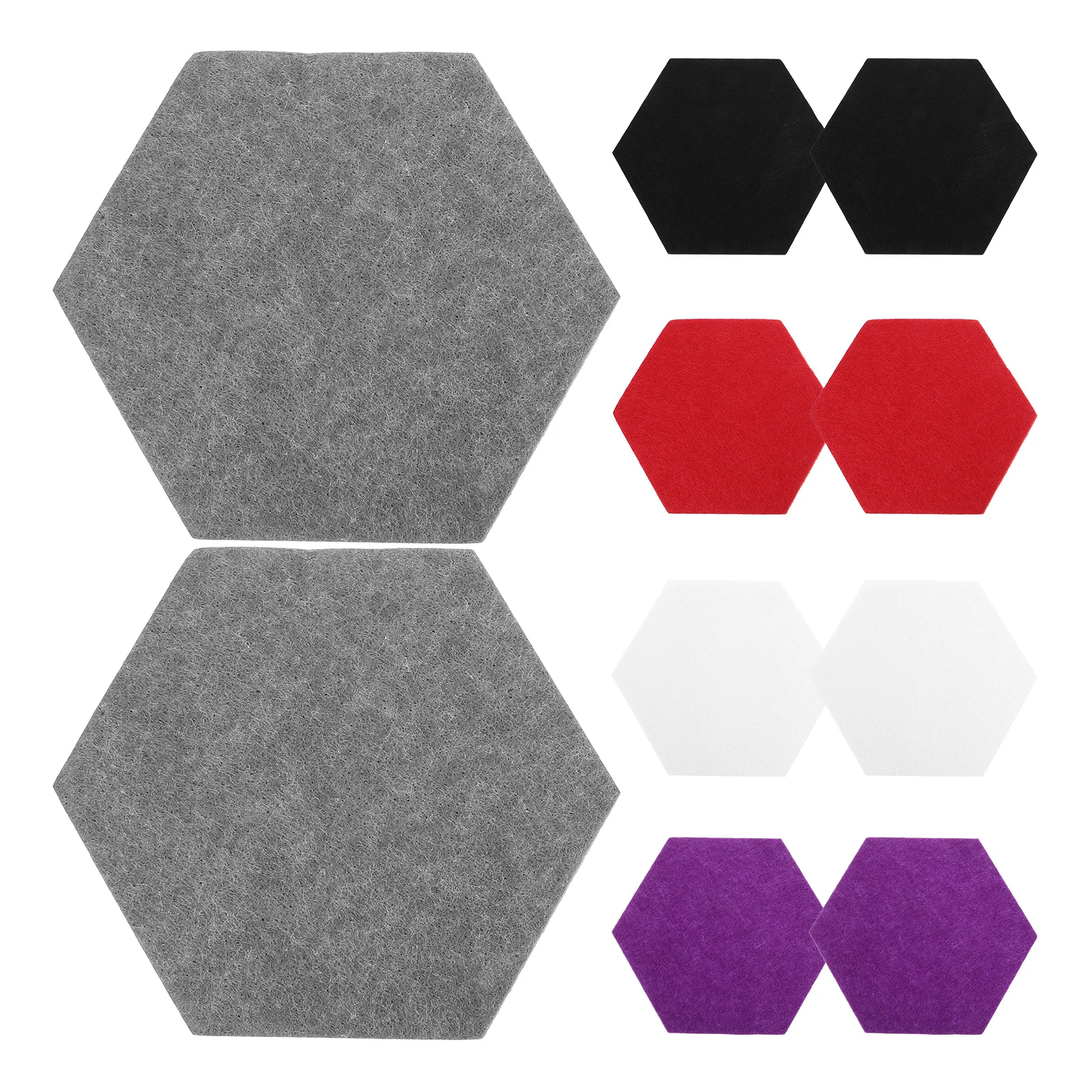 

10 Pcs Hexagonal Felt Bulletin Board Tiles Boards for Wall Self Adhesive Decoration