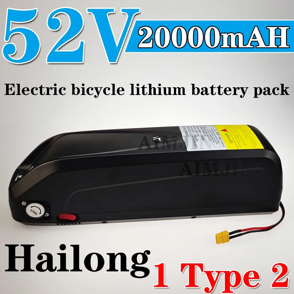 Hailong EBike Akku 52 V 20 Ah Mountainbike 18650 Elektro-Bateria-Pack für Bafang 2000 W 1500 W 750 W 500 W