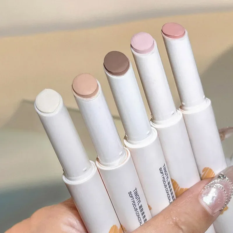 5-farbiger Concealer-Stift, wasserdicht, langlebig, Foundation-Stift, vollständige Abdeckung, dunkler Augenkreis, Akne-Markierungen, Poren, erhellen den Hautton