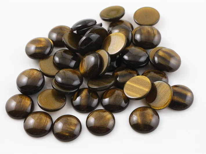 New Fashion 40pcs 12mm Amber  Style Color High Quality Flat Back Resin Flower Cabochons Cameo  G4-37