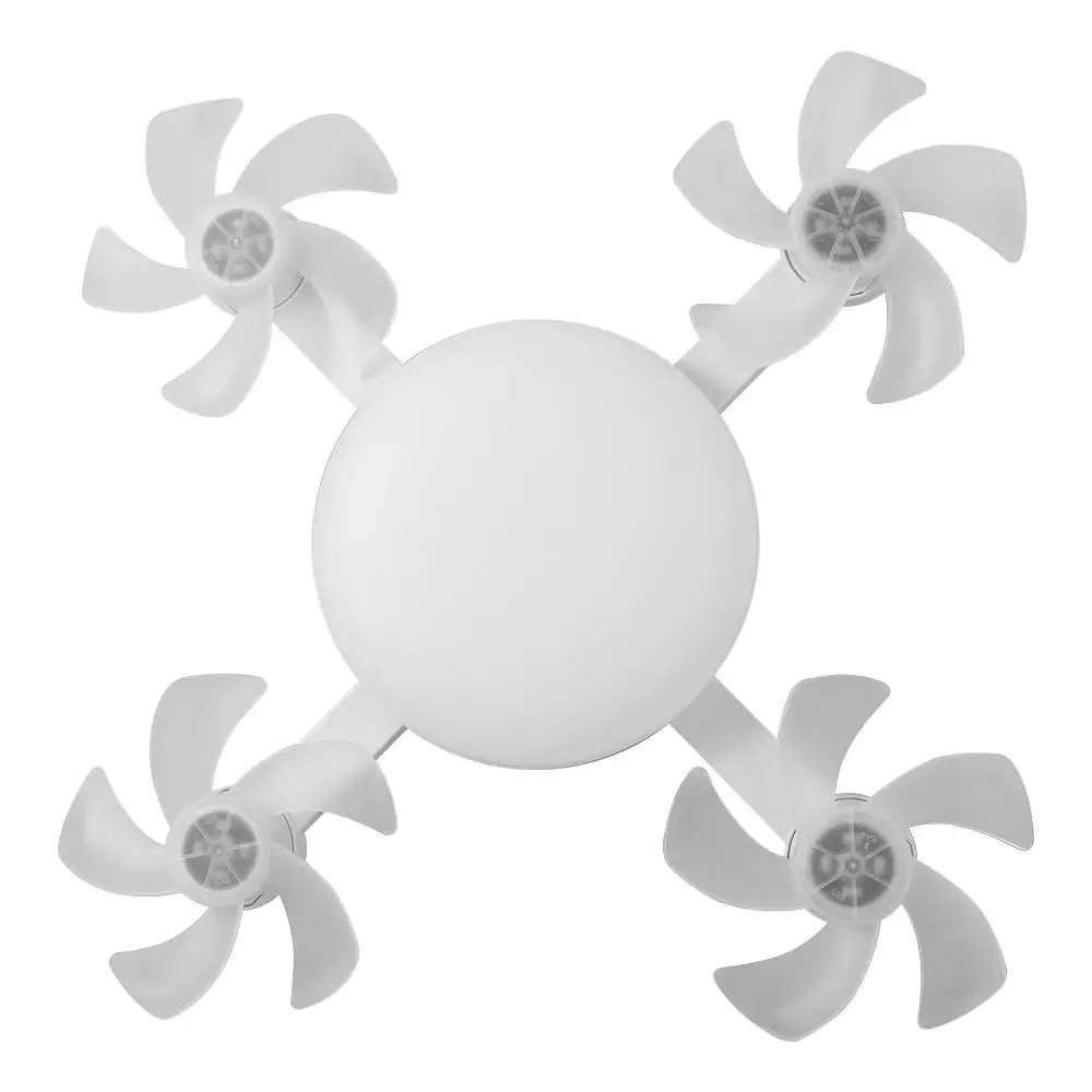 2 in 1 Ceiling Fan Remote Control 3 Gears Dimming Hanging Fan with LED Light Eye Protection Universal Electric Cordless Fan