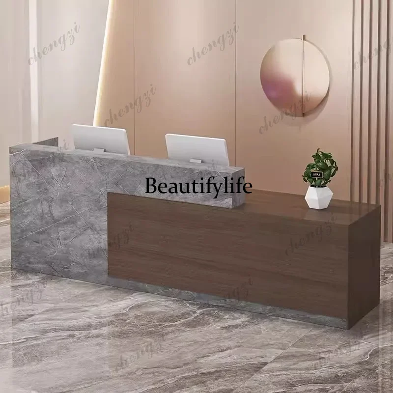 a68Luxury Modern Reception Desks Beauty Executive Company Simple Reception Desks Aesthetic Unique Escritorio