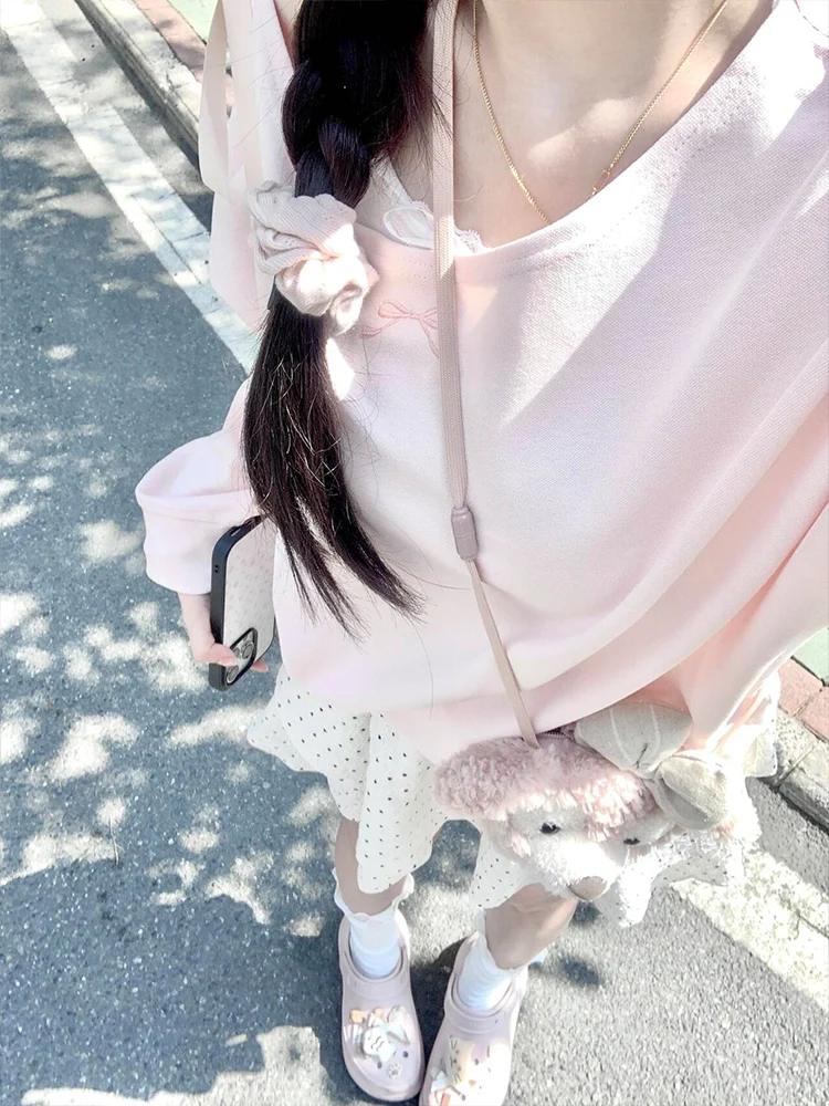 بلوزات الملابس النسائية الاتجاه 2025 الخريف سستة الباتيك صبغ أزهار Kawaii على شكل نجمة كاوبوي وضع ملون رقيق السيدات