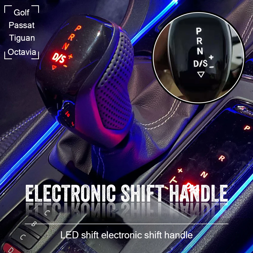 

For Volkswagen vw CC Jetta Golf mk6 mk7 Tiguan Passat Sagitar with LED indicator light Car Gear shift Head Shift Shifter Handle