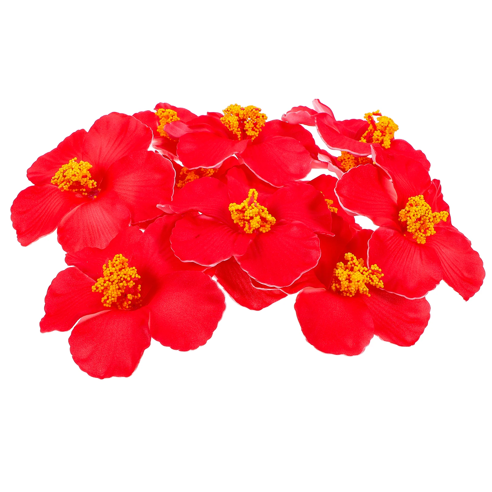 

12 Pcs Artificial Hibiscus Flowers Realistic Tropical DIY Decor Summer Party Hawaiian Wedding CenterpiecesFlowers EVA Material