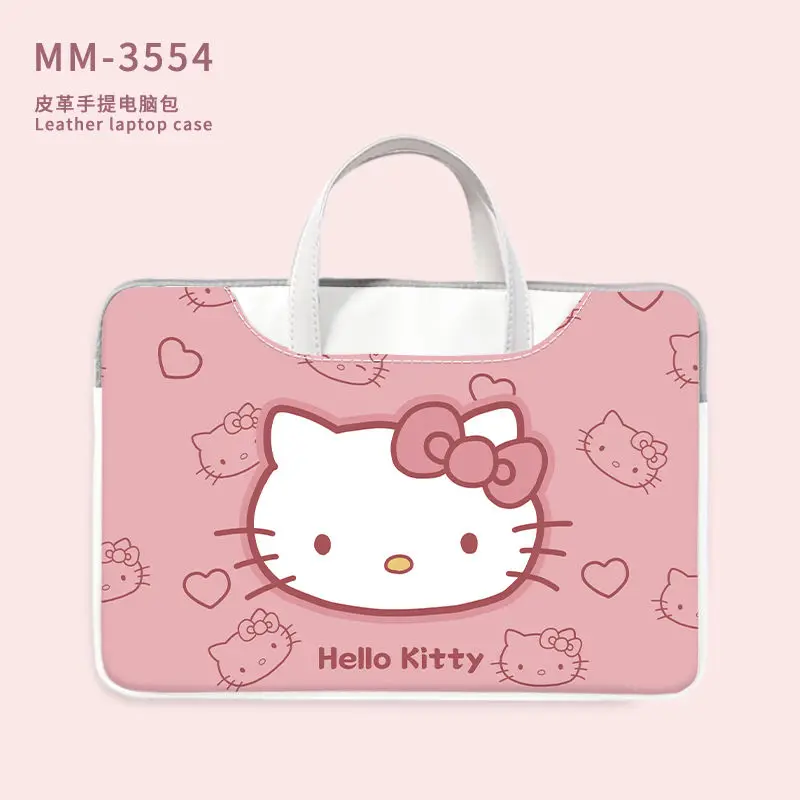 Kawaii Sanrio Hello Kitty Laptop Bag Waterproof Storage Notebook Bag 13/14/15/16Inch Portable Shockproof Protection Laptop Bags