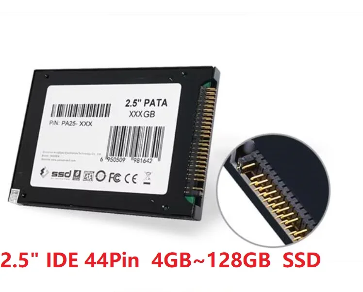 Neues 2,5 Zoll 4G 8G 16G 32G 64G 128G 44p IDE SSD 2,5" 4GB 8GB IDE Solid-State-Laufwerk 44Pin Dicke 9,5MM für industrielle IPC