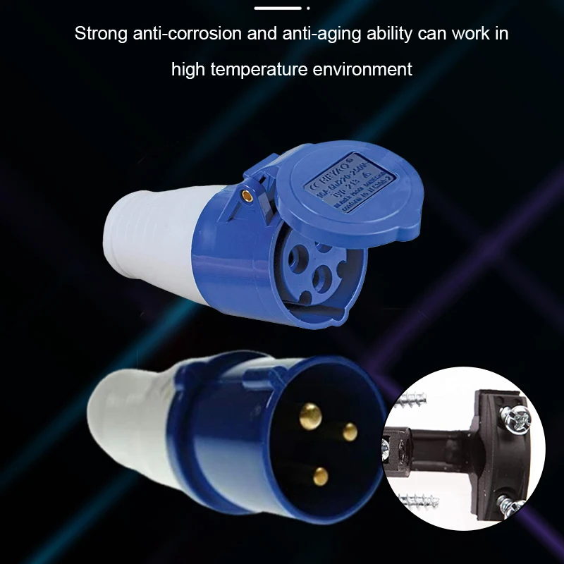 

240v 16A Caravan Connection Plug Adapter Main Plug Hook Up Site Adapter 3PIN Mains Hook Up Site Socket Adapter Motorhome Parts