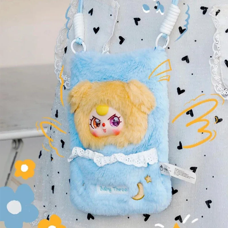 

New Baby Three Mobile Phone Bag Plush Blind Box Pendant Doll Cute Vinyl Face Tide Toys Anime Figures Mystery Box for Girl Gifts