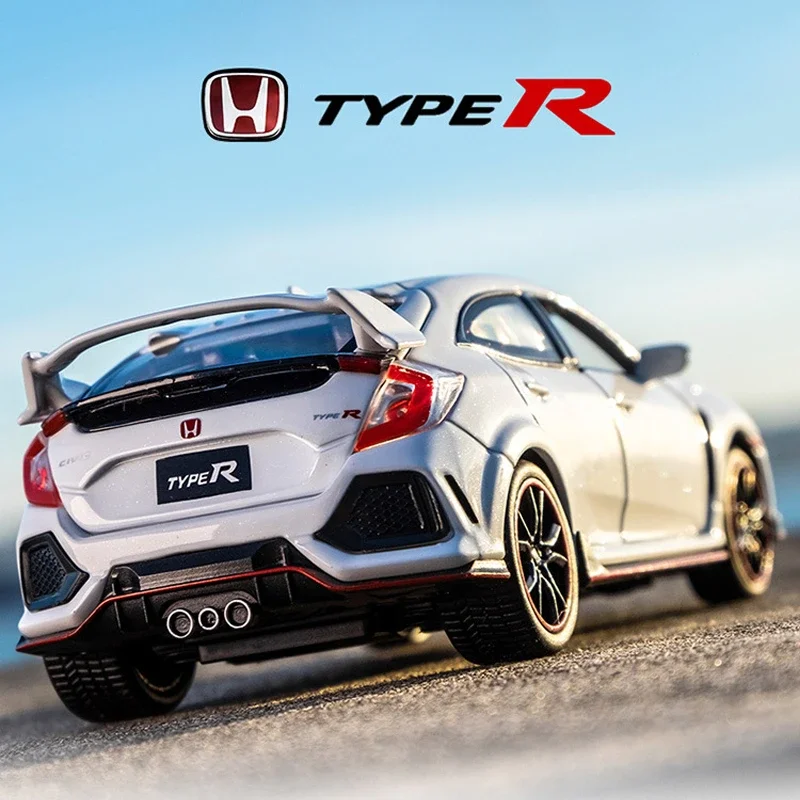 

Модель автомобиля Honda Civic TypeR из сплава, модель автомобиля в масштабе 1/32, литая модель, искусственная машинка, игрушечные автомобили для мальчиков, подарок на день рождения