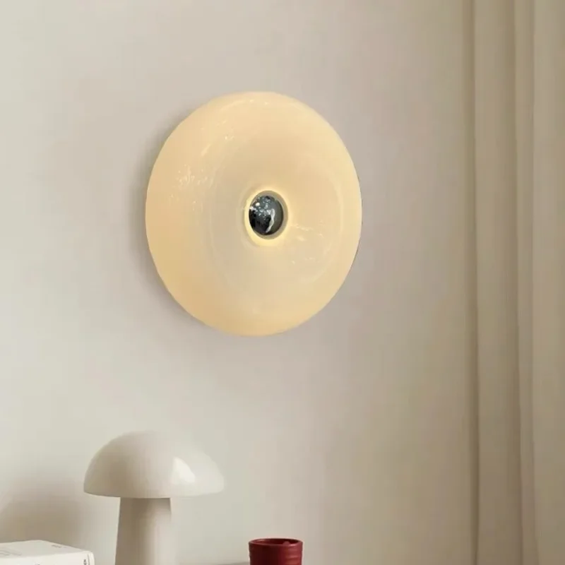 Modern Donut Wall Lamp Retro Living Room Bedroom Bedside Lights Atmosphere Restaurant Study Desk Sconce Lighting Touch Indoor