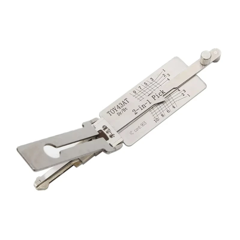 Original Lishi TOY43AT 2-in-1 Schlossöffner-Decoder Zündungs- und Türöffner für Toyota Camry Modelle mit Flachfräsung – Detail 3