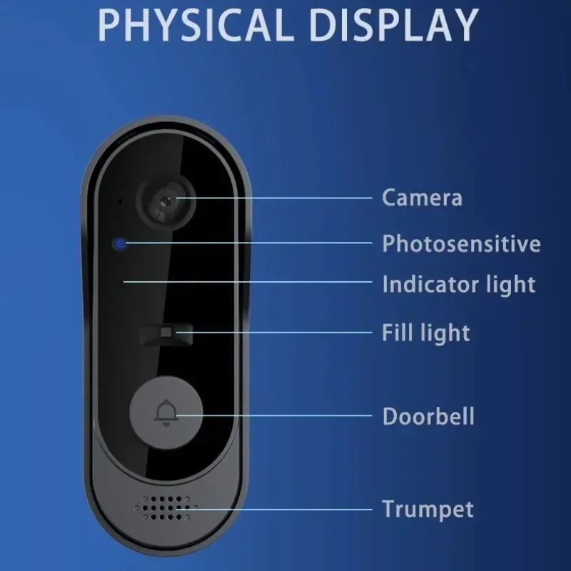 Tuya Doorbell With Camera Wireless Home Video Doorbell WIFI HD Outdoor Waterproof Door Bell Camera Security Video Intercom IR view 2