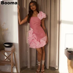 Booma Short Mermaid Prom Dresses One Shoulder Ruffles Formal Occasion Gowns for Women Elegant Party Evening Dress Outfits