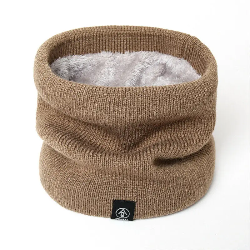 For Women Men Neck Warmer Tube Winter Knitted Scarf Thermal Warm Thicken Chunky