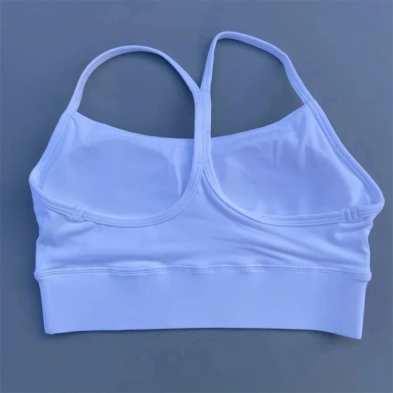 Solid Color Women Y-line Straps Fitness sport Bra high strength Top Comprehensive Training Gym Yoga Underwear top With Chest Pad