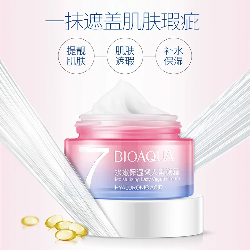 50g Bioaqua Hydraterende Tone-Up Crème V7 Whitening Gezichtscrème Anti-Aging Fleuren Vervagen Vlekken Dagcrème Gezichtsverzorging Naakt Mak