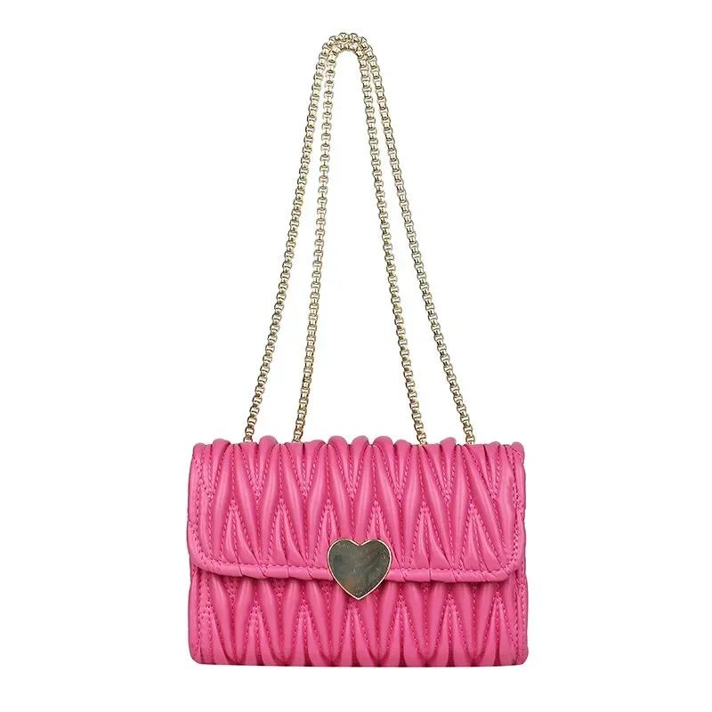 Bolso de cadena plegable para mujer, bandolera de hombro pequeña cuadrada, diseño de marca de lujo, nueva moda