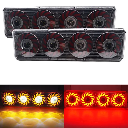 Imagen 1 del producto Nuevo Luz trasera LED dinámica de 46cm para camión, luz de freno de alto brillo que fluye, luz trasera de señal de giro de freno de parada de camión