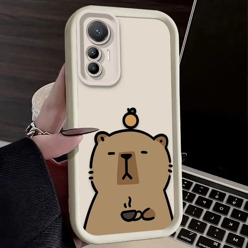Custodia per telefono Capibara carina cartone animato per Xiaomi Poco X7 X6 X5 X4 GT X3 NFC F7 F6 F5 F4 F3 M5s C65 C75 M6 Pro 4G 5G Cover in silicone