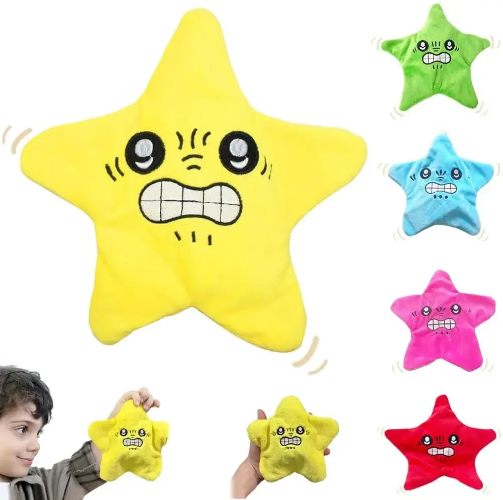 

Angry Starfish Toy,Angry Star Plush Moving,Angry Star Face Plush Toy, Automatic Moving Dithering Stuffed Starfish Toy