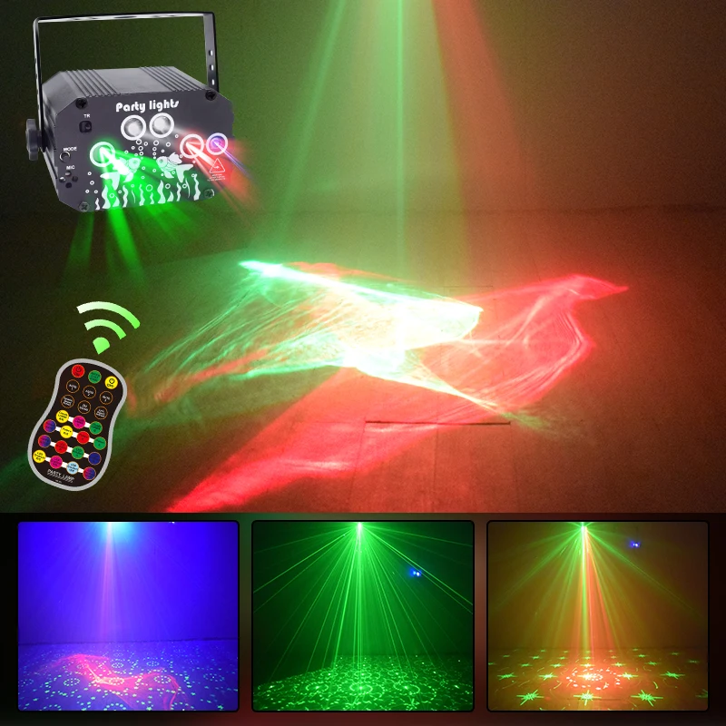 Party Lights DJ Disco Lights, Northern Lights + Pattern Effects, Sound-Activated Strobe Stage Projector, Atmosphere Lights