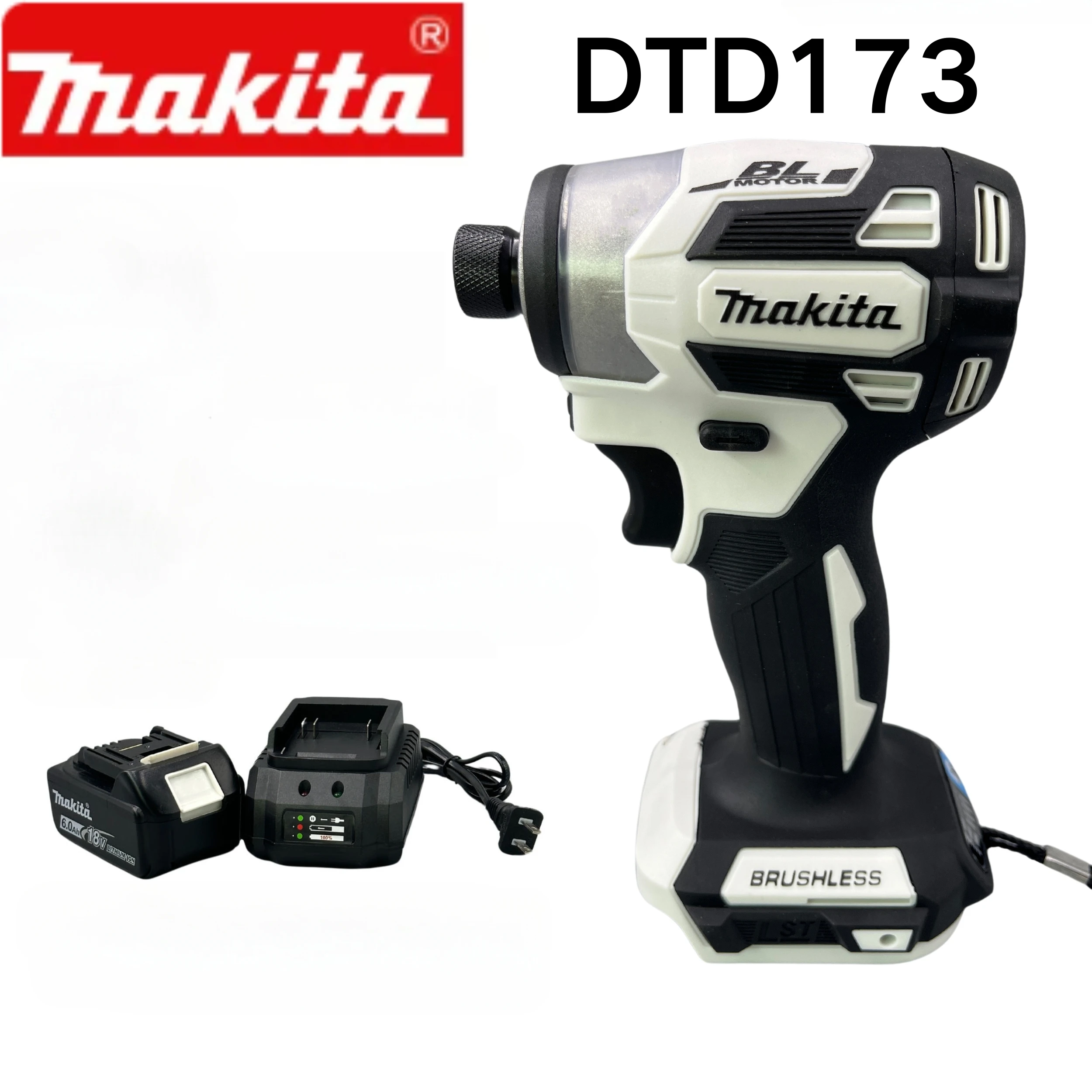 Makita DTD173-controlador de impacto sin escobillas, herramienta eléctrica multifunción, versión doméstica importada de Japón, 18v de litio blanco