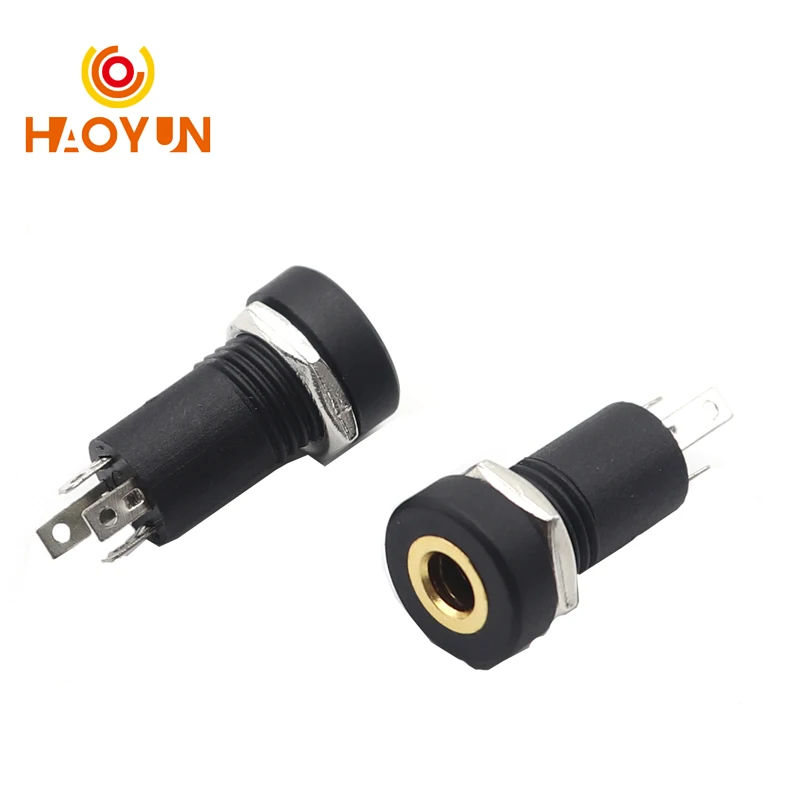 【20-5PCS】Headphone socket PJ-392A/391-4P 3.5mm audio video 4 pin 3.5 stereo 4 section with thread