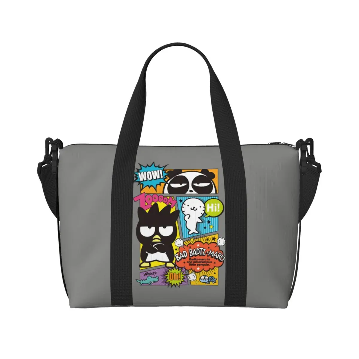 

Custom BADBADTZ-MARU Beach Tote Bag for Women Extra Large Gym Carry On Cool Penguin Travel Shopping Bags
