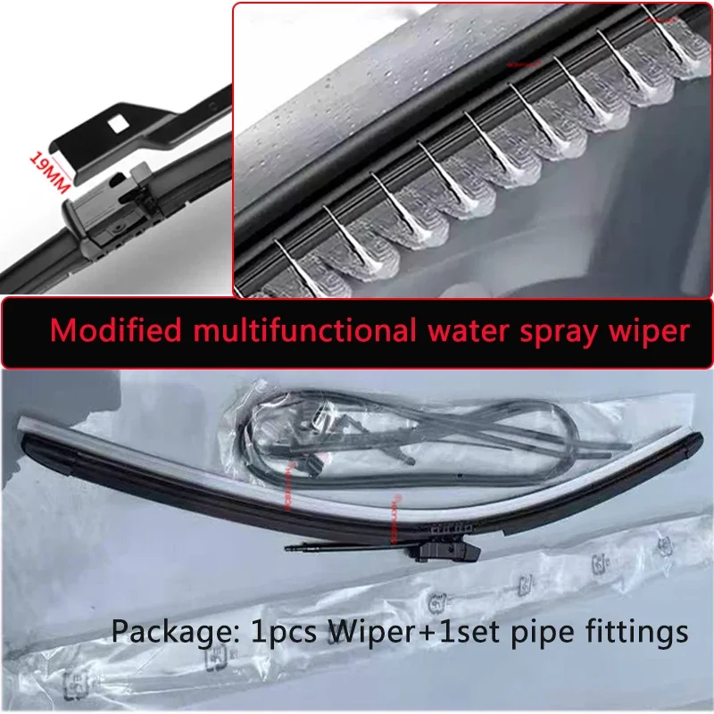 1pc Car Modify Water Spray Front Windshield Wiper Blade For BMW XPENG XIAOMI GEELY Chevrolet KIA HYUNDAI Honda JEEP ect.14