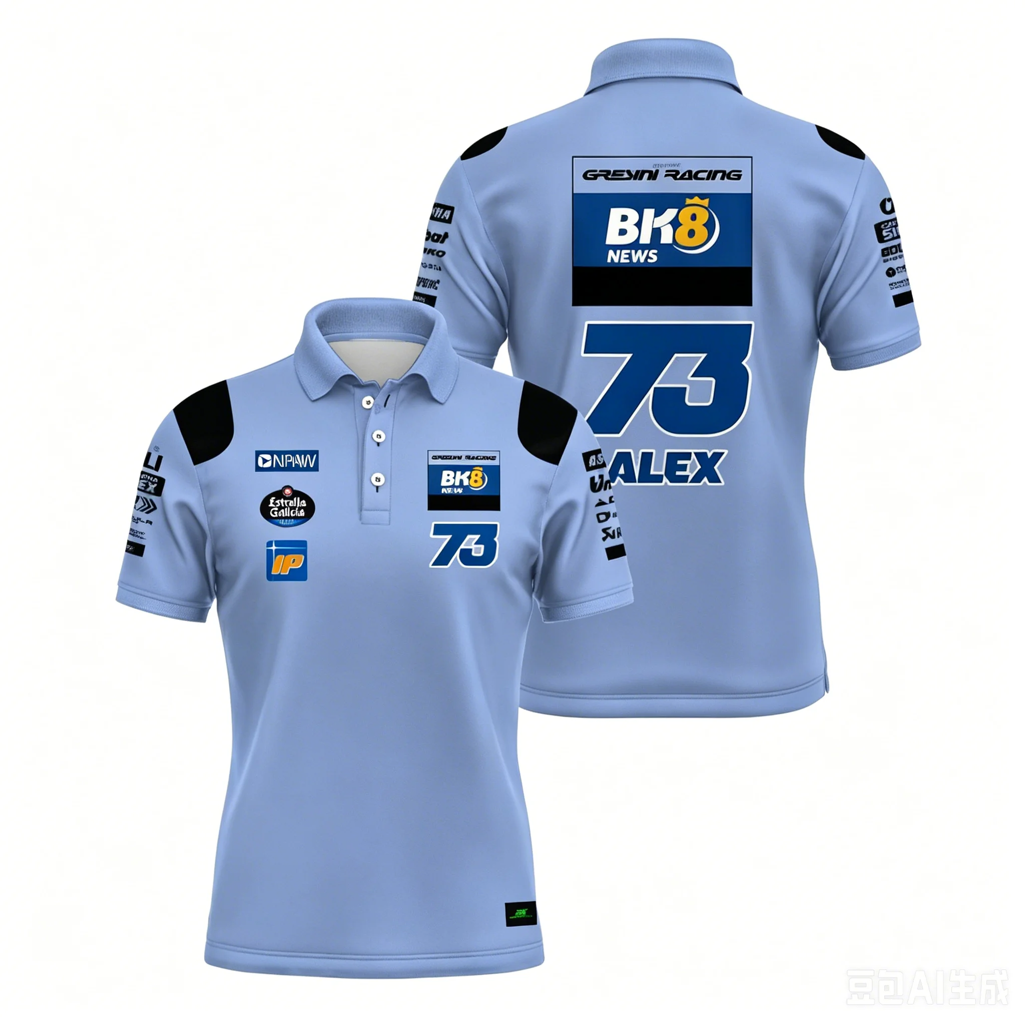 2026 New Alex 73 Racing Team Polo Shirt Men's Fermin Aldeguer 54 Driver Breathable T-shirt Moto Sports Casual Gresini Polo 5XL