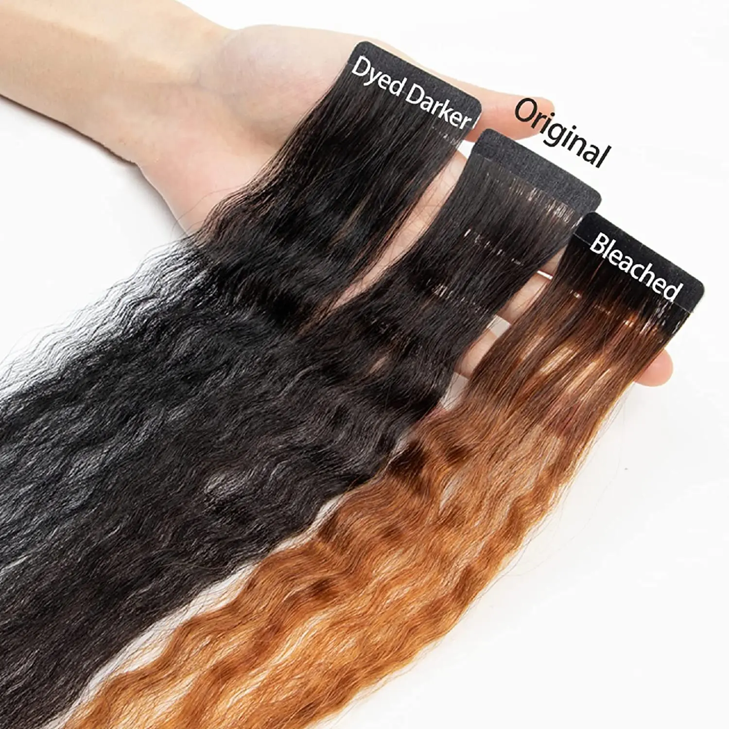 Cinta en extensiones de cabello humano rizado, cabello Remy liso, 20 piezas, Color Natural, extensiones de cabello humano Real, 14-26 pulgadas