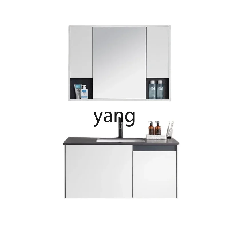 LH  light luxury beauty mirror cabinet rock slab wash basin bathroom integrated bathroom cabinet combination