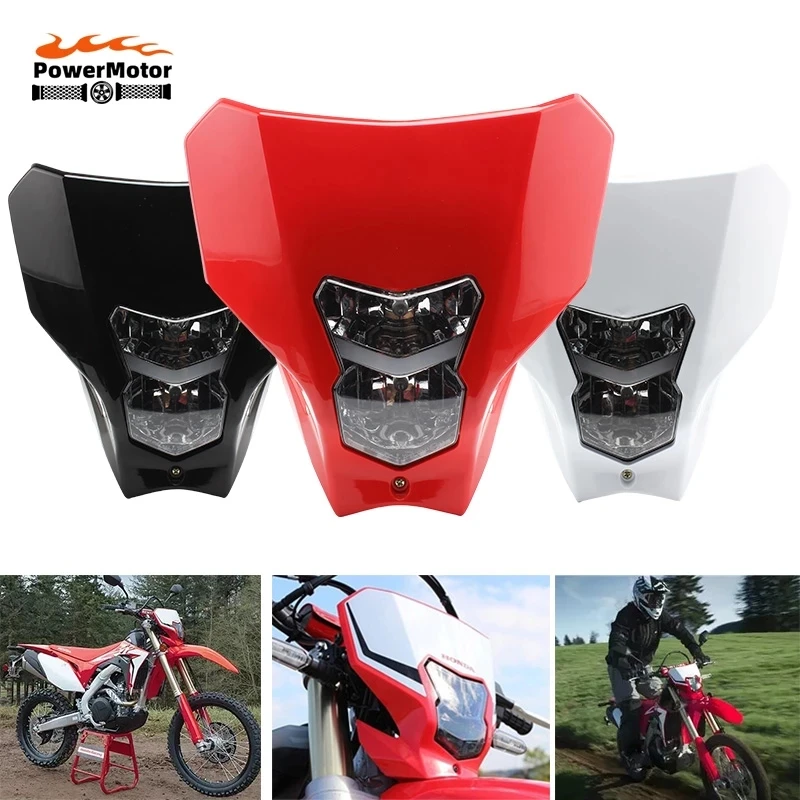 Per Honda CRF 450 faro moto Motocross Enduro carenatura piastra Dirt Bike fari accessori per fari spedizione gratuita