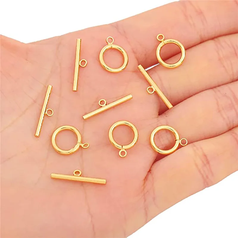 4 Sets Edelstahl Toggle OT Schließe Schnalle Stecker Klassische Verschluss für DIY Schmuck Machen Halskette Armband Zubehör