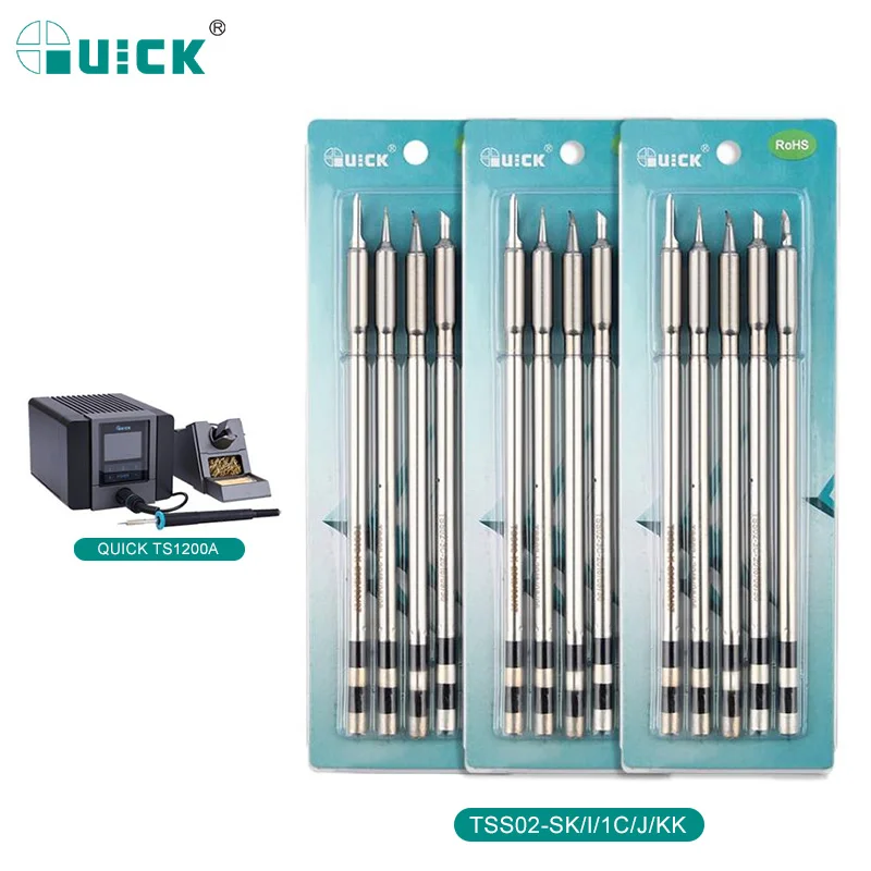 Original QUICK TS1200A Bleifreie Lötspitze Schweißstift-Werkzeug TSS02-SK TSS02-I TSS02-1C TSS02-J TSS02-KK Lötspitze – Detail 1