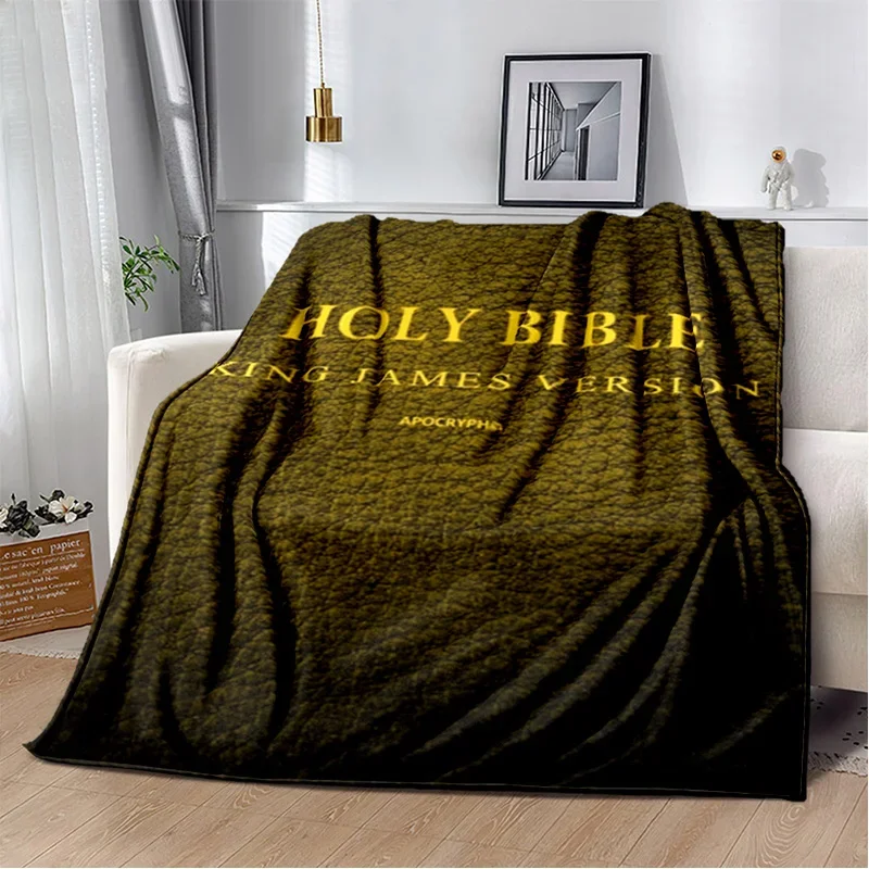 Holy Bible Cross Jesus Pray Soft Plush Blanket,Flannel Blanket Throw Blanket for Living Room Bedroom Bed Sofa Picnic Cover Kids