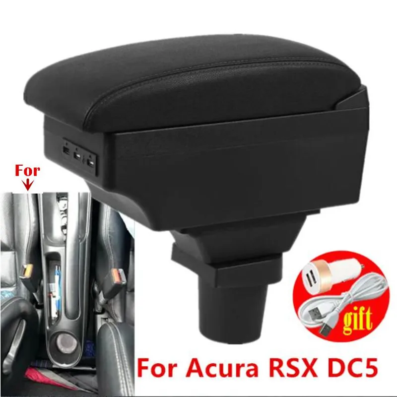 

Автомобильный подлокотник для Acura RSX DC5, подлокотник для Acura RSX DC5, центральный ящик для хранения, модернизированный интерьер, автомобильные аксессуары