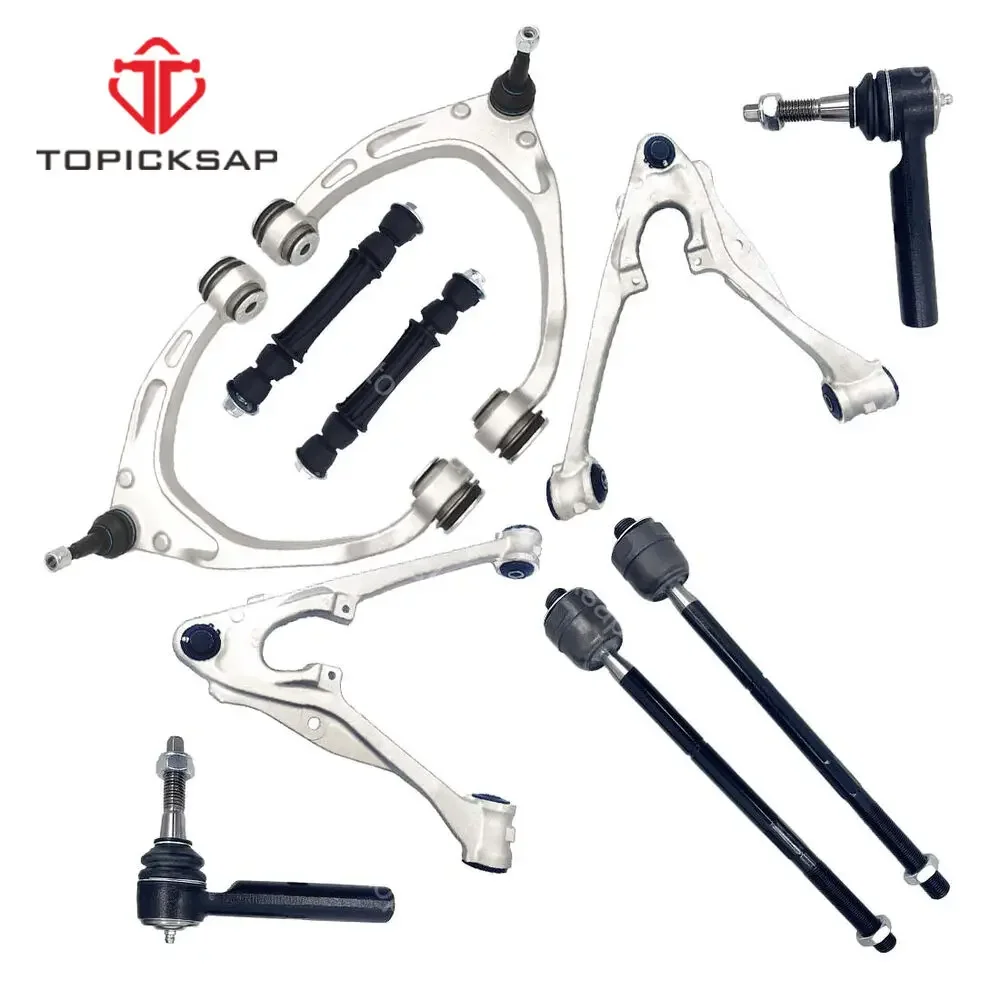 TOPICKSAP 10Pcs Front Upper Lower Control Arm Sway Bar End Link Tie Rod Assembly Kit for Cadillac Escalade Chevy GMC 2014 - 2016