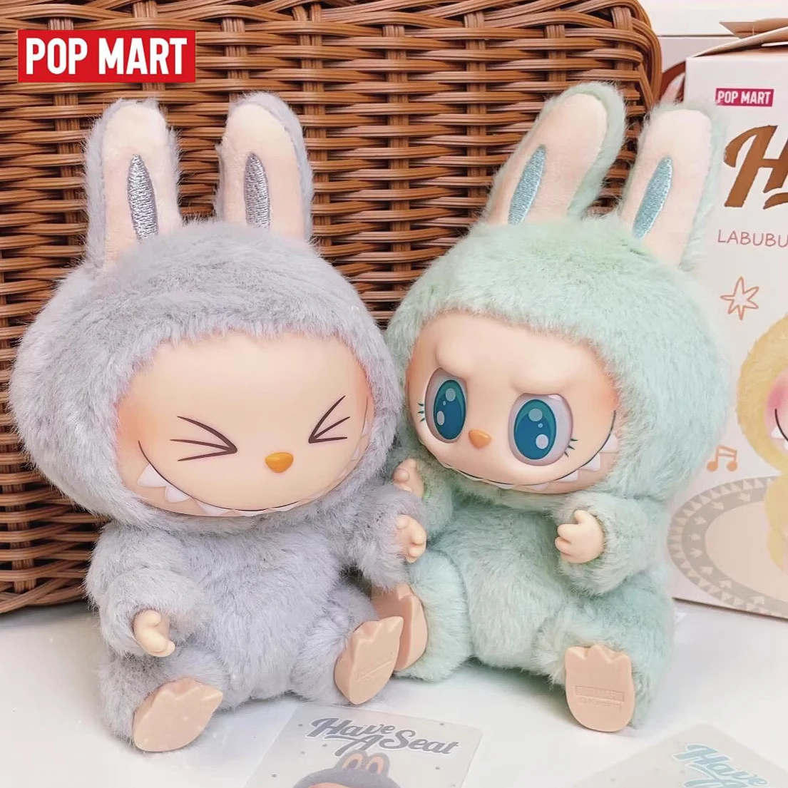 

Labubu 2nd Have a Seat Mystery Box Toy POP MART Cute Animal Character Collectible Figure for Collection or Display