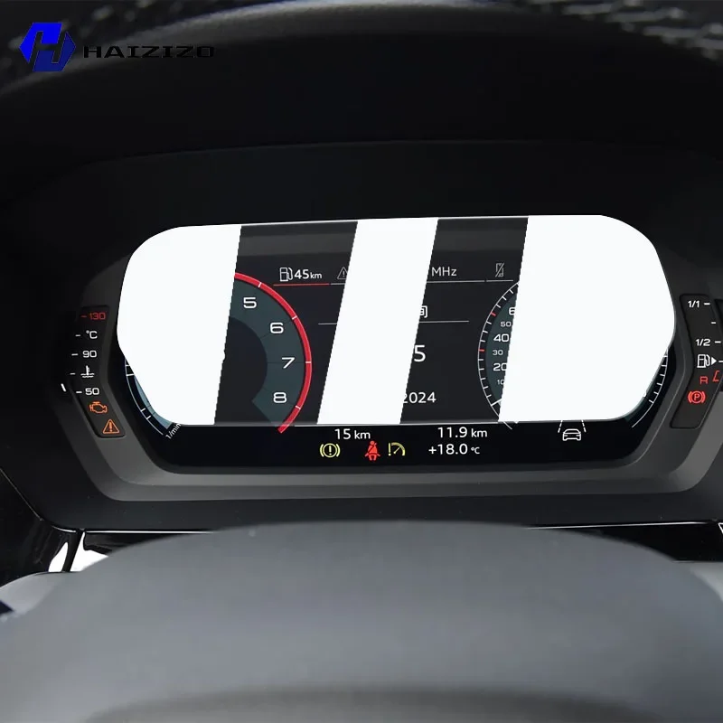 For Audi A3 2020-2025 Car speedometer LCD screen protective film anti fingerprint tempered glass accessories anti scratch refit