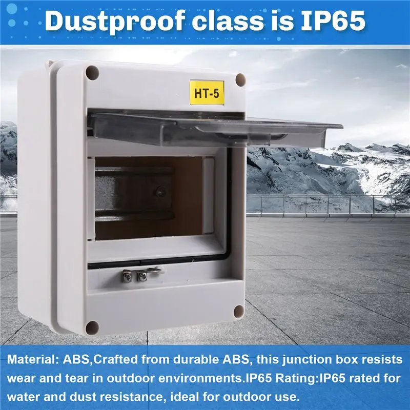 Multifunction HT Series Junction Box 5WAY PC IP65 Waterproof Distribution Box Outdoor Plastic Electrical Forcircuit Breaker With