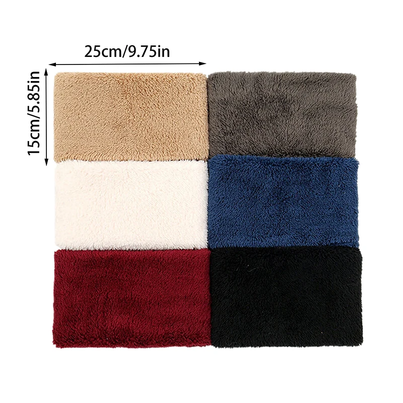 Faux Fur Plush Scarf Solid Color Soft Neck Gaiter Cute Coldproof Neck Warmer Ski Mask For Women Girls Winter Outdoor