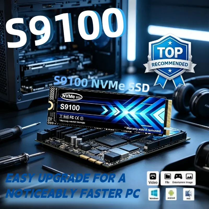 Internal Solid State S9100 M2 NVMe PCIe4 SSD 500GB 1TB 2TB 4TB for Gaming Office PC Laptop High Speed