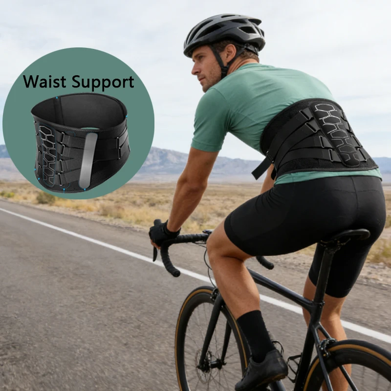 

1pcs Waist Support Belt for Cycling Adjustable Back Brace with Ergonomic Lumbar Pad,Breathable Mesh & Stable Compression