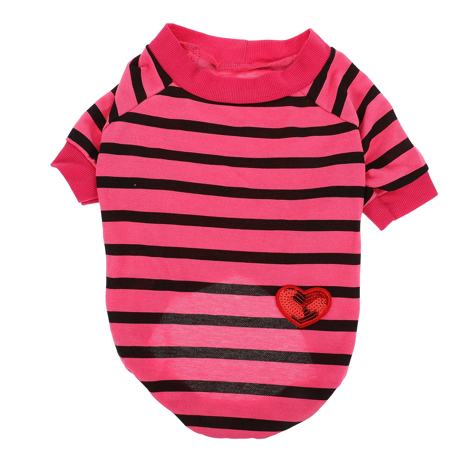 Breathable Dog T-Shirt Cotton Striped Shirt for Puppy Summer Outdoor Fun Cute Pet Clothing for Parties Festivals Photos Eye