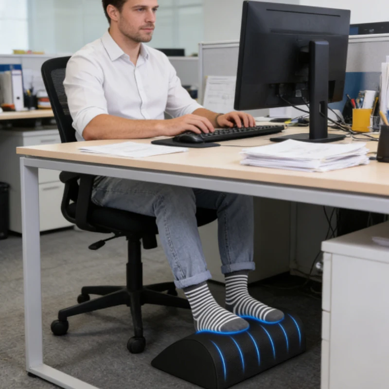 1pcs  2in1 Foot Rest for Under Desk at Work Chiropractor-Endorsed,Adjustable Premium Under Desk Footrest Ergonomic Desk Foot