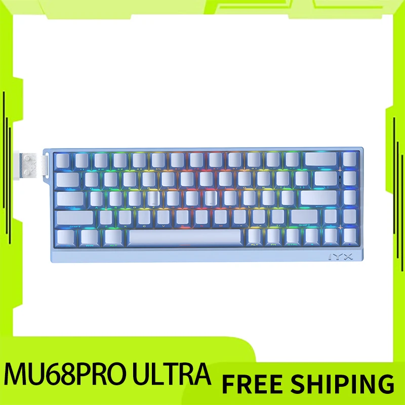 IYX MU68Ultra Magnetic Switch Mechanical Keyboard RGB 8000HZWired Keyboards 68key Hot Swap Esports Mu68 Ultra Keyboard Pre sale