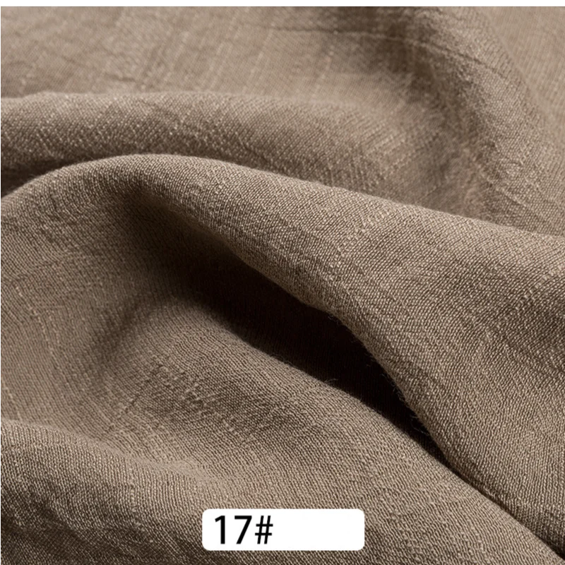 Hot Sale Thin Linen Look Fabric Soft Polyester Blend Viscose For Clothing By the Meter